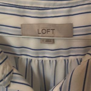 LOFT Tops - Baby Blue Striped Blouse! LOFT Tops - Baby Blue Striped Blouse!